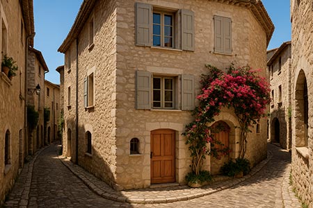 Rénovation typique dune maison de village à Saint Paul de Vence