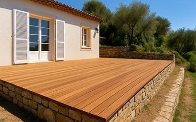 Étude de cas avant et après la création d’une terrasse extérieure en teck